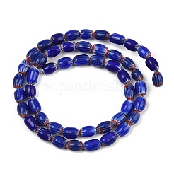 Handmade Millefiori Glass Oval Beads Strands&nbsp;LK-Z001-02A-02