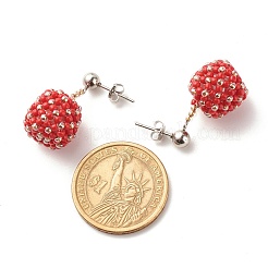 TOHO Japanese Seed Beads Dangle Stud Earrings&nbsp;EJEW-JE04762-01