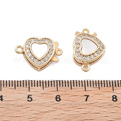 Brass Micro Pave Clear Cubic Zirconia Box Clasps&nbsp;KK-B125-32G