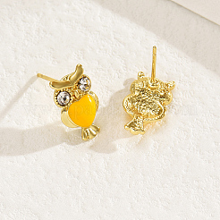 Owl Brass Stud Earrings&nbsp;LV9587