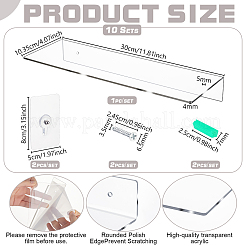 10 Bags Acrylic Wall-Mounted Holder for Small Items&nbsp;ODIS-WA0001-22