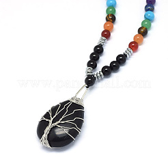 Yoga Chakra Jewelry&nbsp;NJEW-P241-B