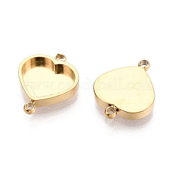 304 Stainless Steel Connector Cabochon Settings&nbsp;STAS-N115-38G