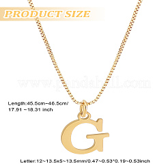 1pc 304 Stainless Steel Letter Pendant Necklaces&nbsp;NJEW-LP0001-38G-G