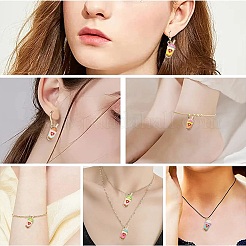 60Pcs 6 Colors Alloy Enamel Pendants&nbsp;ENAM-CJ0003-14