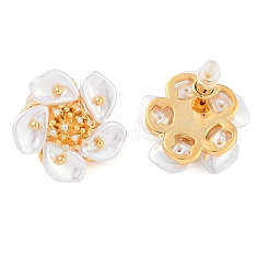 Flower Brass Stud Earring&nbsp;EJEW-L288-006G