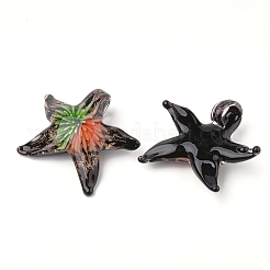 Handmade Gold Sand Lampwork Pendants&nbsp;LAMP-S189-17-B