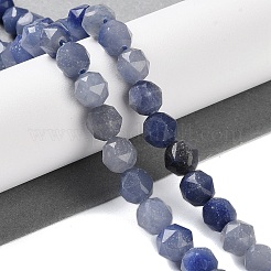 Dyed & Heated Natural Blue Aventurine Beads Strands&nbsp;G-NH0021-A23-01
