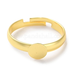 Rack Plating Adjustable Brass Ring Findings&nbsp;X-KK-F090-08G-01