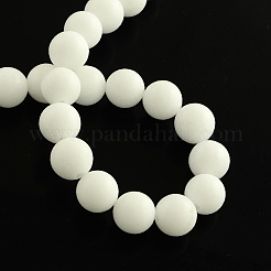 Dyed Natural White Jade Round Bead Strands&nbsp;G-Q937-10mm-20