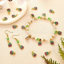 20Pcs Rack Plating Alloy Enamel Charms&nbsp;ENAM-SZ0003-06