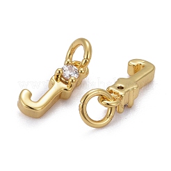 Brass Micro Pave Clear Cubic Zirconia Pendants&nbsp;ZIRC-Z011-35J