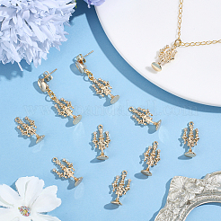 10Pcs Brass Micro Pave Cubic Zirconia Pendants&nbsp;KK-BBC0027-95