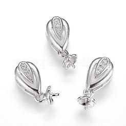 Long-Lasting Plated Brass Micro Pave Cubic Zirconia Peg Bails Pendants&nbsp;ZIRC-F063-29