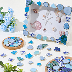 500G 4 Styles Mosaic Tiles Porcelain Cabochons&nbsp;DIY-SP0007-73