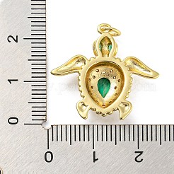 Rack Plating Brass Cubic Zirconia Pendants&nbsp;KK-M258-09G