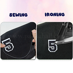 Number 0~9 Wool Felt Iron on/Sew on Patches&nbsp;AJEW-WH0308-314