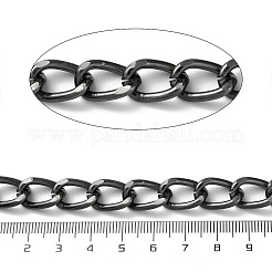 Oxidation Aluminum Faceted Curb Chains&nbsp;CHA-E003-13B