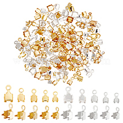 200Pcs 10 Styles Brass Rhinestone Claw Charms Settings&nbsp;KK-PH0010-43