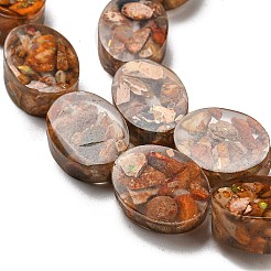 Dyed Natural Imperial Jasper with Resin Beads Strands&nbsp;G-G083-A04-01