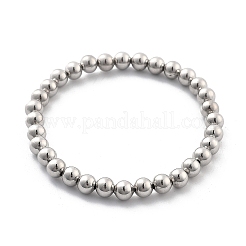 Brass Beaded Stretch Bracelets for Men Women&nbsp;BJEW-G736-08P
