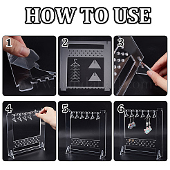 Acrylic Earring Display Stands&nbsp;EDIS-WH0029-86
