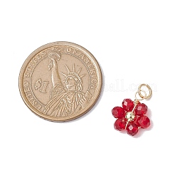 20Pcs 5 Colors Glass Charms&nbsp;PALLOY-JF02918