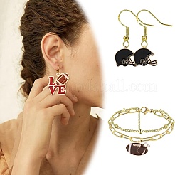 16Pcs 8 Style Alloy Enamel Pendants&nbsp;ENAM-CJ0005-79