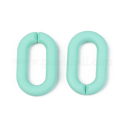 Opaque Spray Painted Acrylic Linking Rings&nbsp;OACR-T024-02-I04