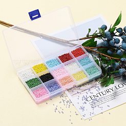180G 15 Colors Glass Seed Beads&nbsp;SEED-JQ0003-01B-2mm