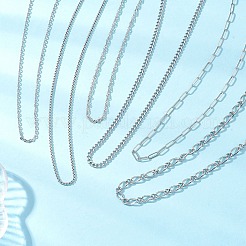 6Pcs 6 Styles 304 Stainless Steel Figaro Chain & Curb Chain & Box Chain & Water Wave Chain & Cable Chain Necklaces Sets for Women&nbsp;NJEW-JN05630