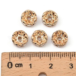 Brass Rhinestone Spacer Beads&nbsp;RB-A014-L8mm-01LG-NF