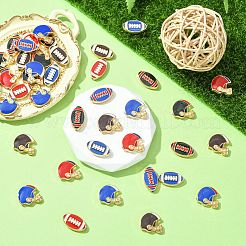 40Pcs 10 Styles Zinc Alloy Enamel Beads&nbsp;FIND-CJ0003-77