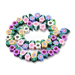 Handmade Polymer Clay Beads Strands&nbsp;CLAY-N008-076-B01