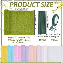 8 Rolls Handmade Crepe Paper&nbsp;DIY-GO0002-77