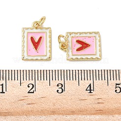 Brass Enamel Charms&nbsp;X-KK-C110-34G