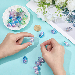 30Pcs Transparent Acrylic European Beads&nbsp;OACR-SC0002-72