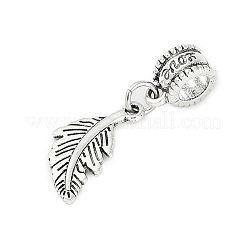 Rack Plating Brass European Dangle Charms&nbsp;KK-R200-07AS-01