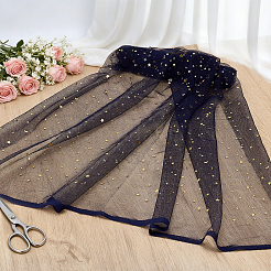 10 Yards Star & Moon Polyester Mesh Fabric&nbsp;DIY-PH0038-06B