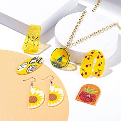 24Pcs 6 Style Cellulose Acetate(Resin) and Acrylic Pendant Sets&nbsp;KY-LS0001-16
