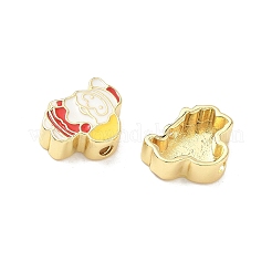 Christmas Brass Enamel Beads&nbsp;KK-I474-G10