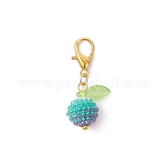 Imitation Pearl Acrylic Berry Beaded Pendants Decorations&nbsp;HJEW-JM04077-02