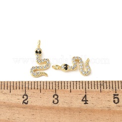 Brass Micro Pave Clear Cubic Zirconia Pendants&nbsp;KK-Q031-41G-01
