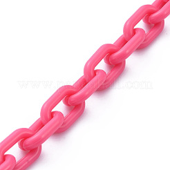 Handmade Opaque Acrylic Cable Chains&nbsp;AJEW-JB00664-05