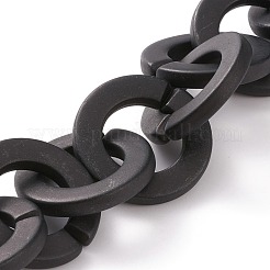 Handmade Opaque Spray Painted Acrylic Round Link Chains&nbsp;AJEW-JB00846-03