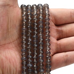 Natural Grey Agate Beads Strands&nbsp;G-Z111-A09