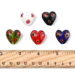 24Pcs 5 Colors Handmade Millefiori Glass Beads&nbsp;LAMP-FS0001-36