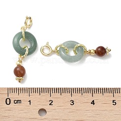 Natural Green Aventurine Pendant Decorations&nbsp;G-M409-19G