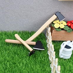 3Pcs Wood Axe Miniature Ornaments&nbsp;PW-WGC4F0E-01