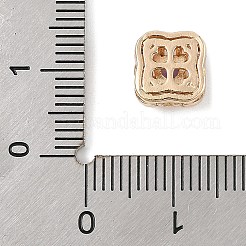 Brass Micro Pave Cubic Zirconia Beads&nbsp;KK-K297-33G-02